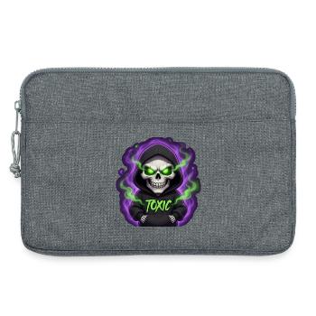 Skeleton Toxic - Laptop bag 13" - heather grey - Front