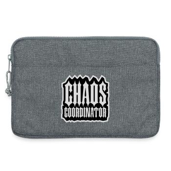 Chaos Coordinator Funny Title Parents Teacher Logo - Laptop bag 13" - heather grey - Front