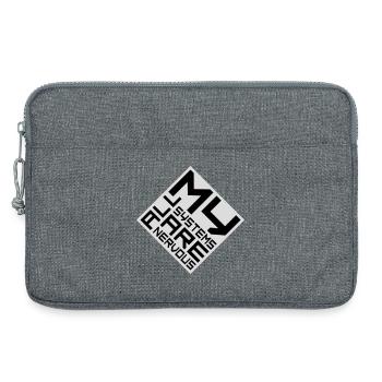 Tous mes systèmes sont nerveux, peur drôle, logo de nerd - Sacoche pour ordinateur portable 13 pouces - gris chiné - Devant