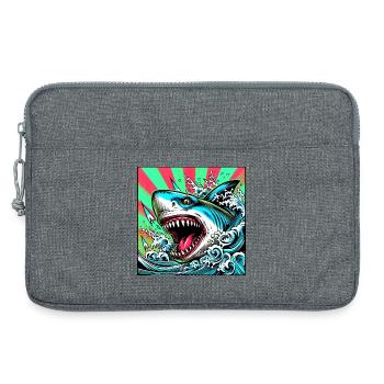 Requin - Sacoche pour ordinateur portable 13 pouces - gris chiné - Devant