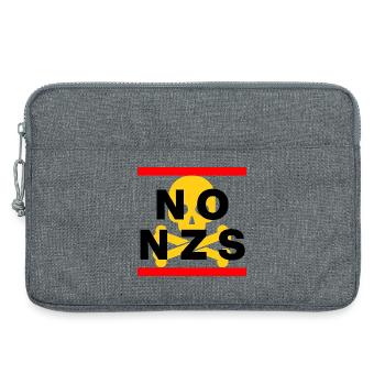 NO NZS, NEVER AGAIN, ANTI-FASCISM, NO AFD YELLOW - Laptop bag 13" - heather grey - Front