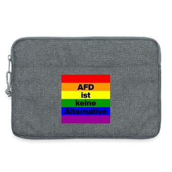 AFD IST KEINE ALTERNATIVE, FCK NZS, NIE WIEDER - Laptoptasche 13" - Grau meliert - Vorne