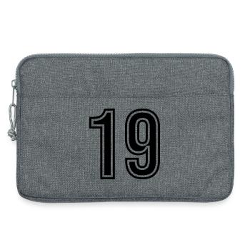 Symbole numérique 19 - Sacoche pour ordinateur portable 13 pouces - gris chiné - Devant