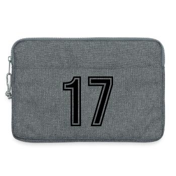 17 Number Symbol - Laptop bag 13" - heather grey - Front
