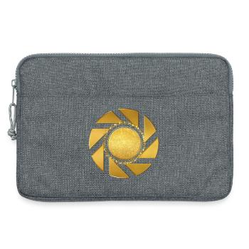 Lentille pailletée dorée - Sacoche pour ordinateur portable 13 pouces - gris chiné - Devant