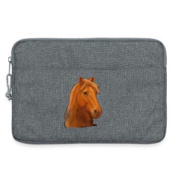 Pastel Horse - Laptop bag 13" - heather grey - Front