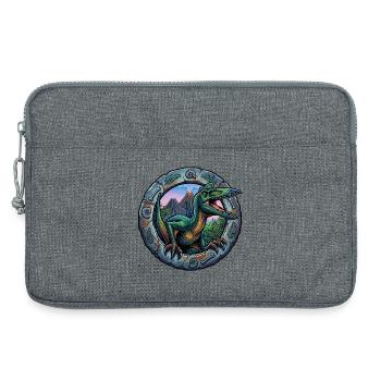 Pterosaurs in the portal ring - Laptop bag 13" - heather grey - Front