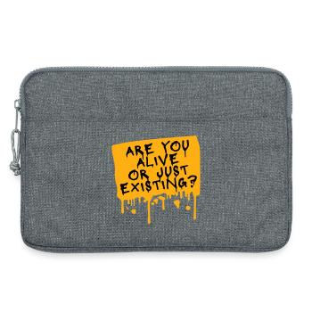 Are You Alive Or Just Existing Nachdenklich Spruch - Laptoptasche 13" - Grau meliert - Vorne