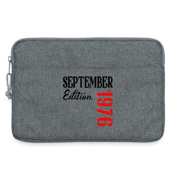 50th birthday September 1976 - Laptop bag 13" - heather grey - Front