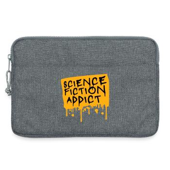 Science Fiction Addict Sci Fi Liebhaber Zitat Text - Laptoptasche 13" - Grau meliert - Vorne