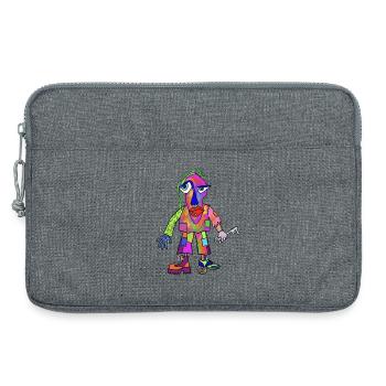 Figurine colorée - Sacoche pour ordinateur portable 13 pouces - gris chiné - Devant
