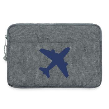 Icône solide d’avion Aviation Voyage Aircraf - Sacoche pour ordinateur portable 13 pouces - gris chiné - Devant