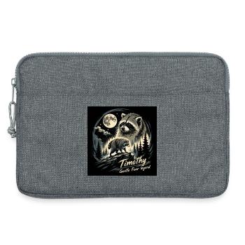 Jimothy Waschbär Lustige Jimothy aus Seattle - Laptoptasche 13" - Grau meliert - Vorne