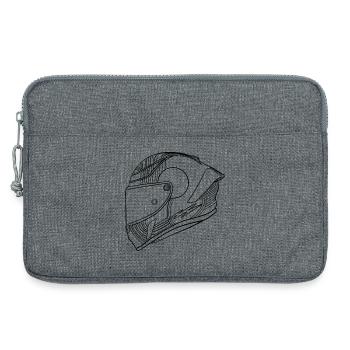 Black Helmet - Visor - Laptop bag 13" - heather grey - Front