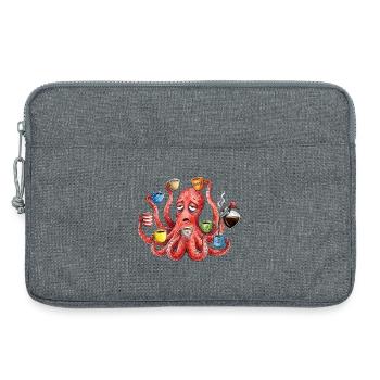 Un poulpe fatigué a besoin de café - Sacoche pour ordinateur portable 13 pouces - gris chiné - Devant