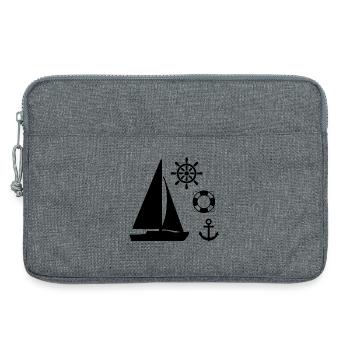 Segeln - Laptoptasche 13" - Grau meliert - Vorne