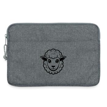 Süßes Schafsgesicht - Laptoptasche 13" - Grau meliert - Vorne