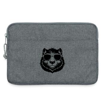 Kapybara mit Sonnenbrille - Laptoptasche 13" - Grau meliert - Vorne