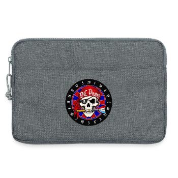 Red Pirate Skull auf Roulette - Laptoptasche 13" - Grau meliert - Vorne