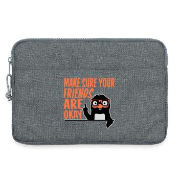 Make Sure Your Friends Are Okay Pinguin Nerd Geek - Laptoptasche 13" - Grau meliert - Vorne