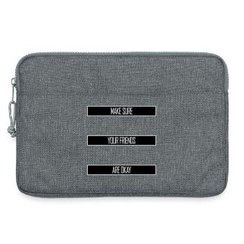 Assurez-vous que vos amis vont bien Logo de citation des amis - Sacoche pour ordinateur portable 13 pouces - gris chiné - Devant