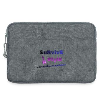 Überleben Sie im Stil | Glamour ist nicht verhandelbar - Laptoptasche 13" - Grau meliert - Vorne