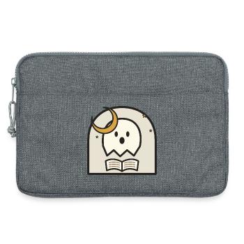 Lesegeist im Mondlicht - Laptoptasche 13" - Grau meliert - Vorne
