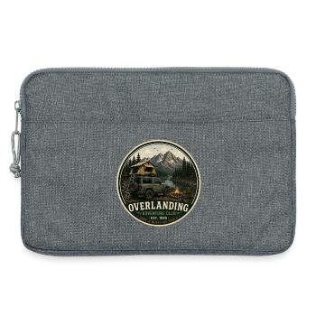 Graphique d’aventure vintage Overlanding - Sacoche pour ordinateur portable 13 pouces - gris chiné - Devant