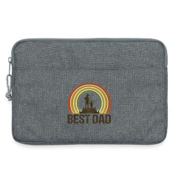 Bester Vater beim Angeln - Laptoptasche 13" - Grau meliert - Vorne