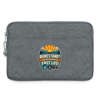 Ruhestand – Jetzt geht’s erst los Abenteuer - Laptoptasche 13" - Grau meliert - Vorne