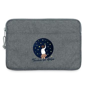 Toucher les etoiles - Citation Inspiration Reve - Sacoche pour ordinateur portable 13 pouces - gris chiné - Devant