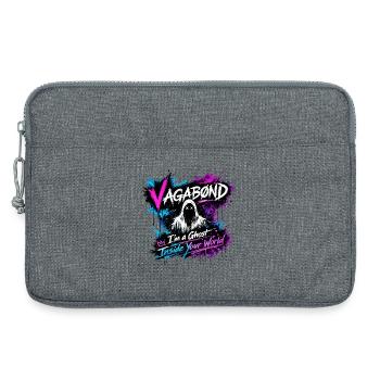 Graffiti de fantôme vagabond - Sacoche pour ordinateur portable 13 pouces - gris chiné - Devant