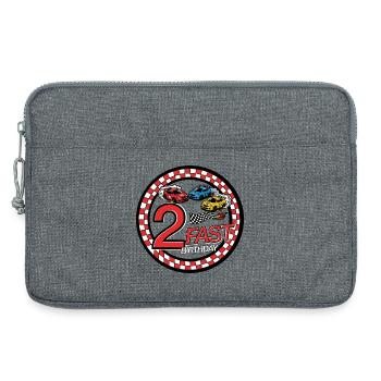 2 Almost Birthday Race Car - Laptop bag 13" - heather grey - Front
