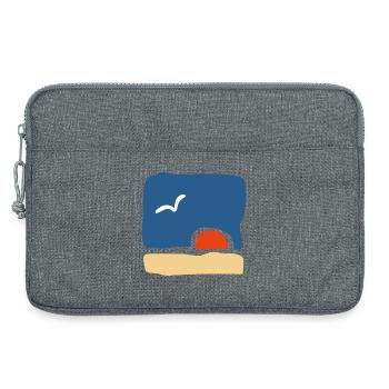 Vogel bei Sonnenuntergang – Minimalistische Kunst - Laptoptasche 13" - Grau meliert - Vorne