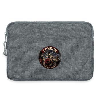 London Big Smoke Vintage-Reiseabzeichen - Laptoptasche 13" - Grau meliert - Vorne