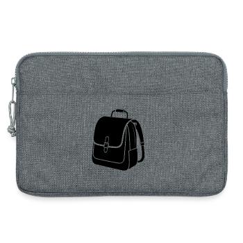 Sac d’école - Sacoche pour ordinateur portable 13 pouces - gris chiné - Devant
