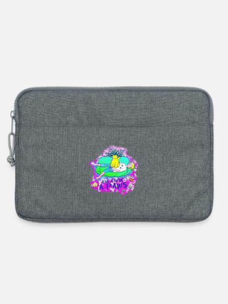 Ich nehme eine Paws: Cat backt Kekse - Laptoptasche 13" - Grau meliert