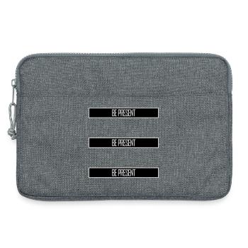 Soyez présent en ce moment, ici et maintenant Texte de citation - Sacoche pour ordinateur portable 13 pouces - gris chiné - Devant