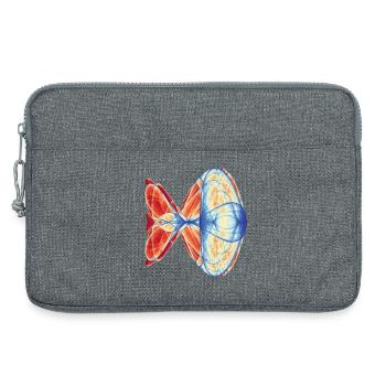 Feu et Glace - Art du Chaos - Sacoche pour ordinateur portable 13 pouces - gris chiné - Devant