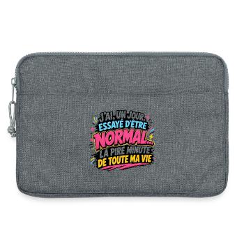 J’ai essayé d’être normal - Sacoche pour ordinateur portable 13 pouces - gris chiné - Devant
