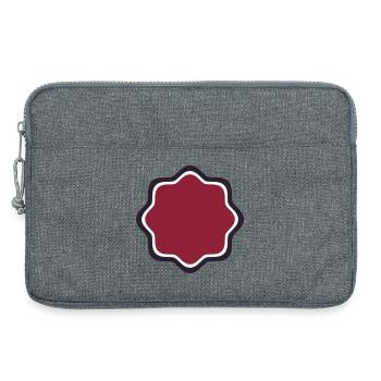 Emblème Cadre Bordeaux - Créez votre propre texte - Sacoche pour ordinateur portable 13 pouces - gris chiné - Devant
