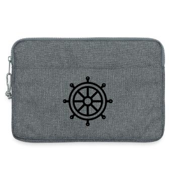 gouvernail bateau nautique - Sacoche pour ordinateur portable 13 pouces - gris chiné - Devant