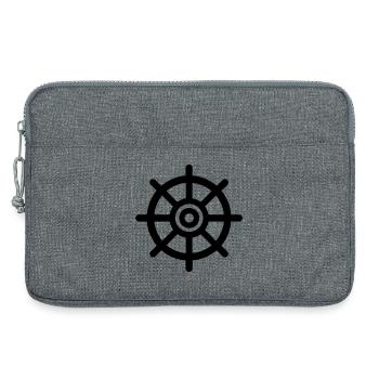 gouvernail bateau - Sacoche pour ordinateur portable 13 pouces - gris chiné - Devant