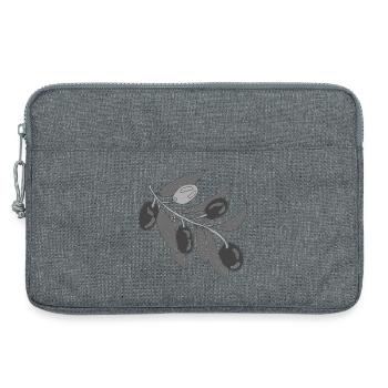 Rameaux d’olivier gris - Sacoche pour ordinateur portable 13 pouces - gris chiné - Devant