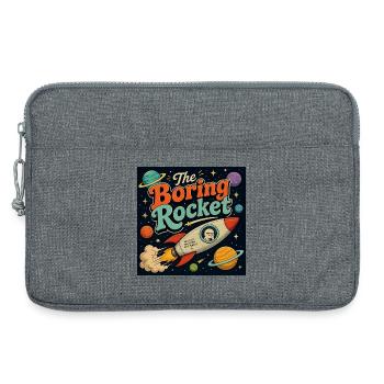 La fusée ennuyeuse – Voyage spatial rétro - Sacoche pour ordinateur portable 13 pouces - gris chiné - Devant