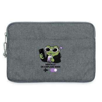 Lunettes de soleil esthétiques Gen Z Frog Boba Kawaii Drôle - Sacoche pour ordinateur portable 13 pouces - gris chiné - Devant