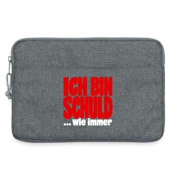 Ich Bin Schuld Wie Immer Sarkasmus Humor - Laptoptasche 13" - Grau meliert - Vorne