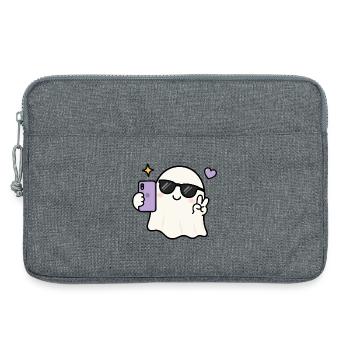 Gen Z Kawaii Geister-Selfie Coole Sonnenbrille Gruselig C - Laptoptasche 13" - Grau meliert - Vorne