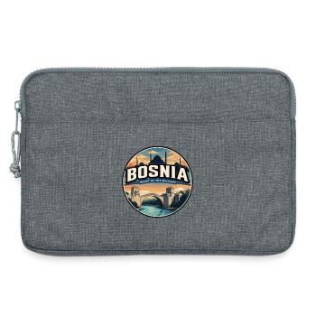 Insigne Retro Bosnia Mostar Stari Most - Sacoche pour ordinateur portable 13 pouces - gris chiné - Devant