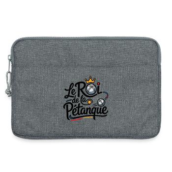 Le Roi de la Pétanque - Sacoche pour ordinateur portable 13 pouces - gris chiné - Devant